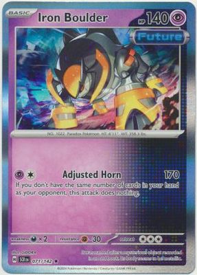 Iron Boulder - 071/142 - Holo Rare Scarlet &amp; Violet: Stellar Crown Singles
