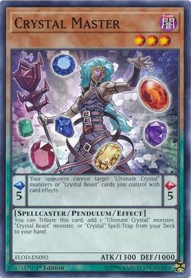 Crystal Master - FLOD-EN092 - Common 1st Edition Flames of Destruction 1st Edition Singles