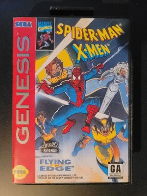 SH8 Spider Man X Men Sega Genesis Caja Sin Juego Incluye Manual