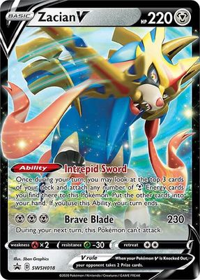 SJ Zacian V - SWSH018 - SWSH: Sword &amp; Shield Promo Cards (SWSD) SWSH: Sword &amp; Shield Promo Cards