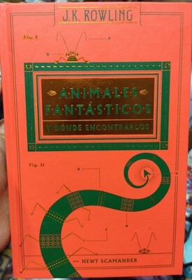 SJ2  Animales Fantasticos y Donde Encontrarlos Tapa Dura Libro Espanol Salamandra// Usado