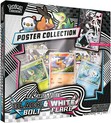 SJ Pokemon Black Bolt White Flare Poster Collection Nuevo