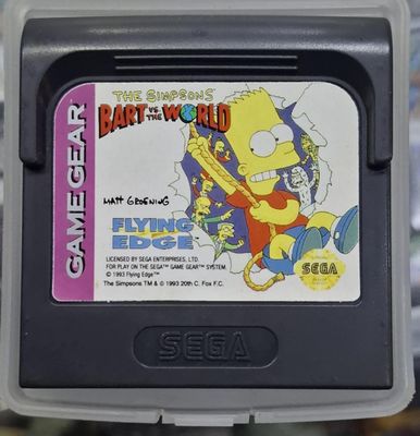 SH The Simpsons Bart vs the World Sega Game Gear Cartucho