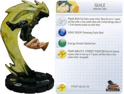 Guile #105 Street Fighter Heroclix Other: Street Fighter Figura *Sin Tarjeta*