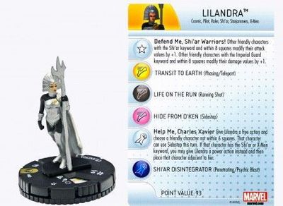 Lilandra #052 Wolverine and the X-Men Marvel Heroclix Wolverine &amp; the X-Men Booster Set *Sin Tarjeta*