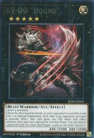 K9-00 "Hound" - JUSH-EN036 - Rare 1st Edition Justice Hunters 1st Edition Singles