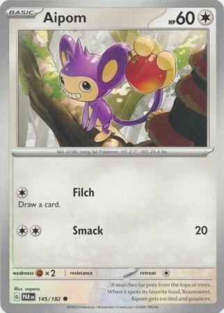 Aipom - 145/182 - Common Scarlet &amp; Violet: Paradox Rift Singles