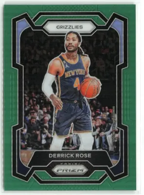 SJ Derrick Rose 2023-24 Panini Prizm Prizms Green Memphis Grizzlies #272