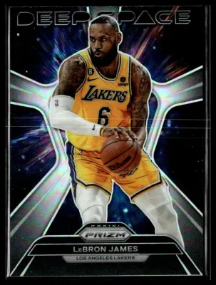 SJ 2023-24 Panini Prizm Deep Space 7 LeBron James Los Angeles Lakers Silver