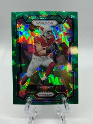 SJ 2023 Panini Prizm Zach Ertz Green Ice Prizm #6 SP Arizona Cardinals