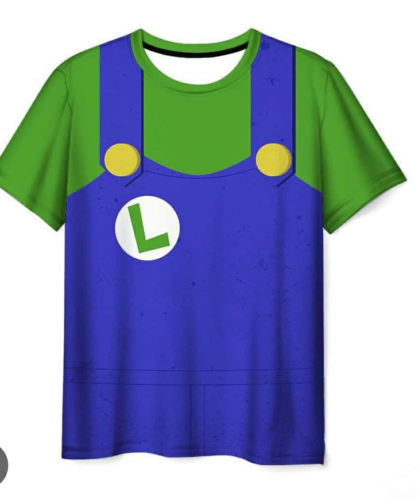 SH16 Luigi Camisa Talla L Mario Bros Camisa