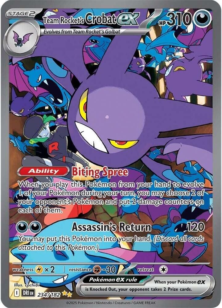 SJF Team Rocket's Crobat ex - 234/182 - SV10: Destined Rivals (DRI) SV10: Destined Rivals