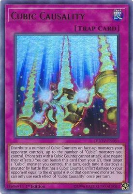 SJ Cubic Causality - DUOV-EN051 - Ultra Rare 1st Edition Duel Overload 1st Edition Singles