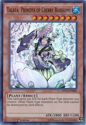 SJ Talaya, Princess of Cherry Blossoms - MP14-EN089 - Super Rare 1st Edition Yu-Gi-Oh! 2014 Mega-Tins Singles
