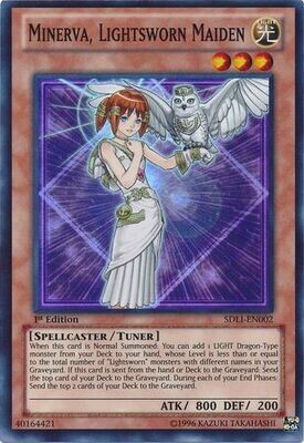 SJ Minerva, Lightsworn Maiden - SDLI-EN002 - Super Rare 1st Edition Structure Deck: Realm of Light 1st Edition Singles