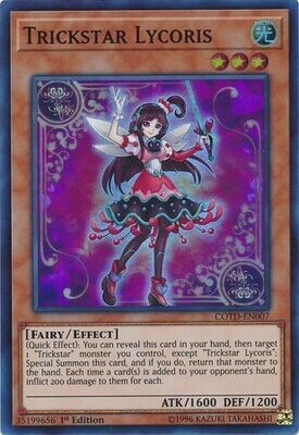 SJ Trickstar Lycoris - COTD-EN007 - Super Rare 1st Edition Code of the Duelist 1st Edition Singles