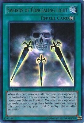 SJ Swords of Concealing Light - LCYW-EN281 - Ultra Rare 1st Edition Legendary Collection 3: Yugi's World 1st Edition Singles