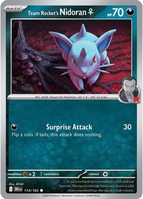 SJ Team Rocket's Nidoran F - SV10: Destined Rivals (DRI) SV10: Destined Rivals Foil