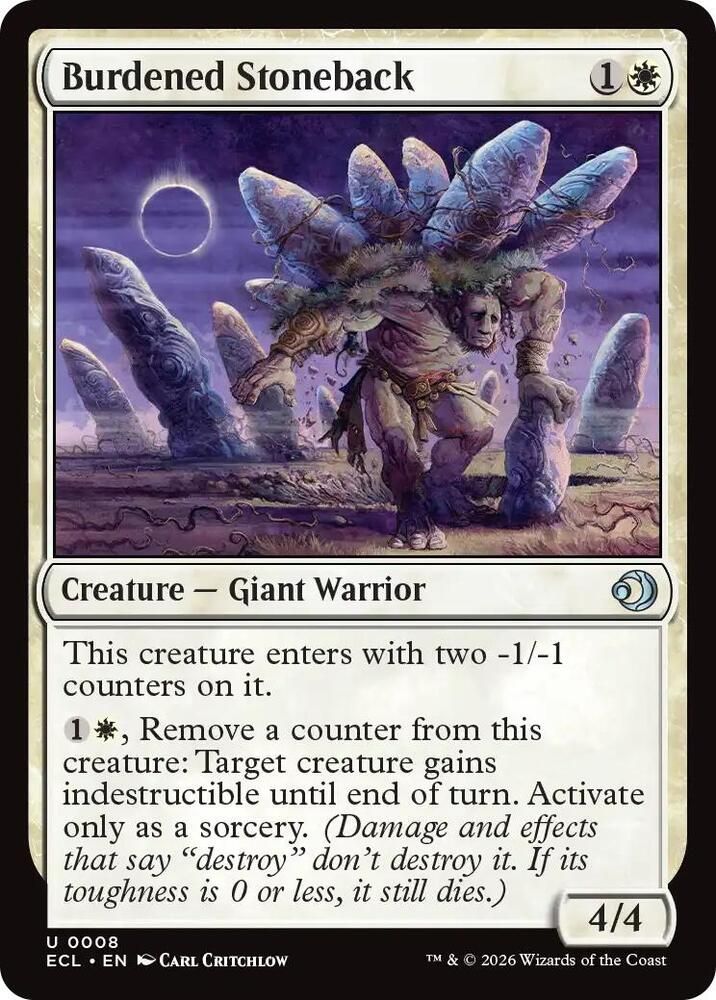 SJ Burdened Stoneback - Lorwyn Eclipsed (ECL) Lorwyn Eclipsed