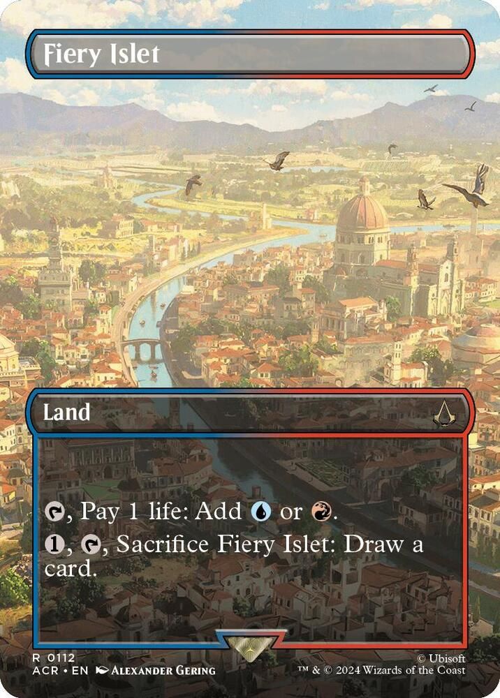 SJ Fiery Islet (Borderless) - Universes Beyond: Assassin's Creed (ACR) Universes Beyond: Assassin's Creed