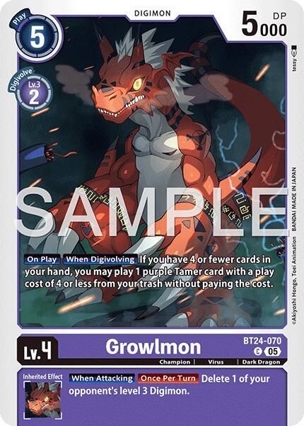 SJ Growlmon - Time Stranger (BT-24) Time Stranger