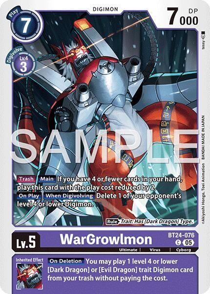 SJ WarGrowlmon - Time Stranger (BT-24) Time Stranger