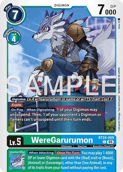 SJ WereGarurumon - Time Stranger (BT-24) Time Stranger