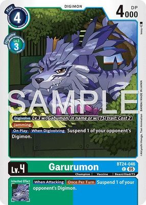 SJ Garurumon - Time Stranger (BT-24) Time Stranger