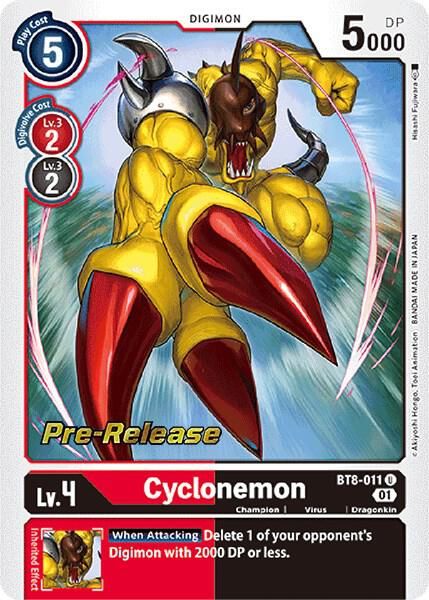 SJ Cyclonemon - New Awakening Pre-Release Cards (BT08_PR) New Awakening Pre-Release Cards