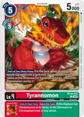 SJ Tyrannomon - Blast Ace (BT14) Blast Ace