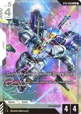 SJ Gundam Aerial (Permet Score Six) - Starter Deck 01: Heroic Beginnings (ST01) Starter Deck 01: Heroic Beginnings