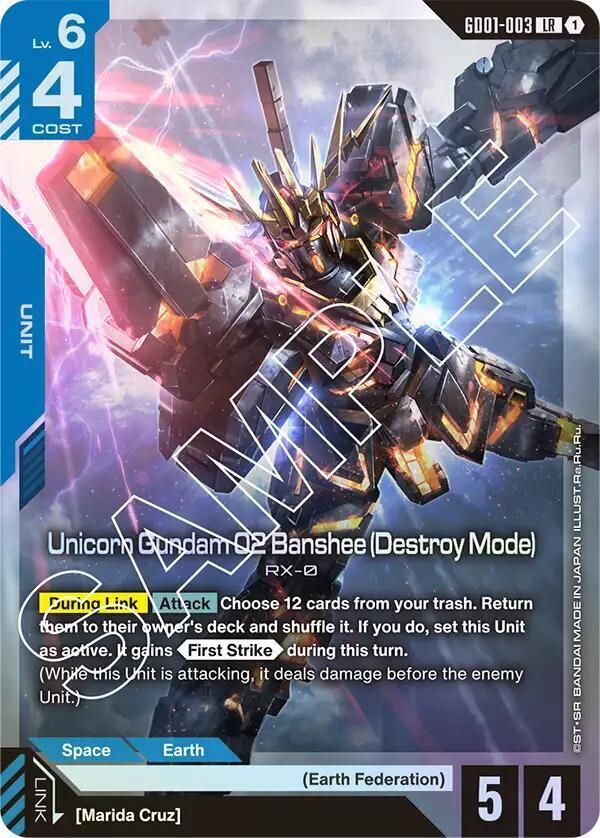 SJ Unicorn Gundam 02 Banshee (Destroy Mode) - Newtype Rising (GD01) Newtype Rising