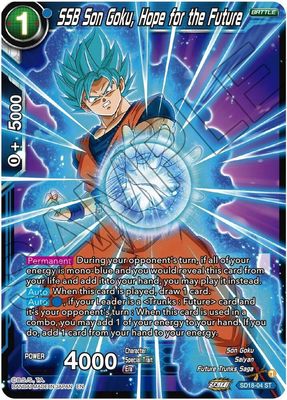 SJ SSB Son Goku, Hope for the Future - Dawn of the Z-Legends (DBS-B18) Dawn of the Z-Legends Foil