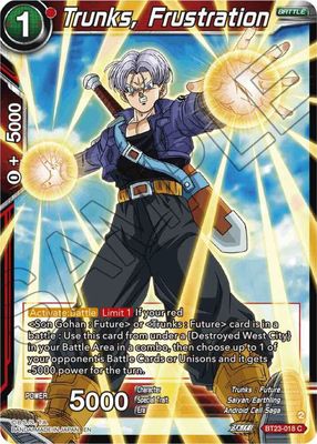 SJ Trunks, Frustration - Perfect Combination (BT23) Perfect Combination Foil