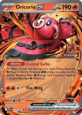 SJ Oricorio ex - 018/094 - ME02: Phantasmal Flames (PFL) ME02: Phantasmal Flames