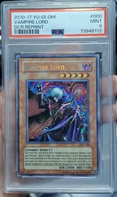 SJ Vampire Lord Secret Rare Dark Crisis PSA 9 Grade Slab Yugioh Card Game