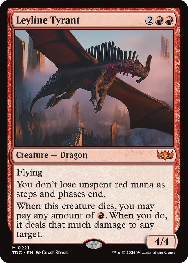 SJ Leyline Tyrant - Commander: Tarkir: Dragonstorm (TDC) Commander: Tarkir: Dragonstorm