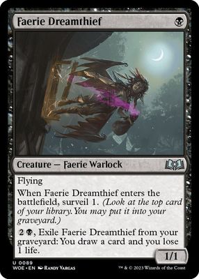 SJ Faerie Dreamthief - Wilds of Eldraine (WOE) Wilds of Eldraine Foil