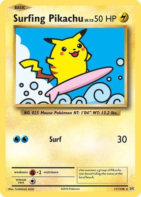 SJ Surfing Pikachu - XY - Evolutions (EVO) XY - Evolutions