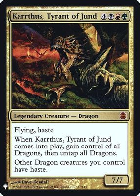 SJ Karrthus, Tyrant of Jund - The List Reprints (LIST) The List Reprints Foil