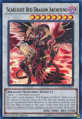 SJ Scarlight Red Dragon Archfiend - DUDE-EN013 - Ultra Rare 1st Edition Duel Devastator 1st Edition Singles