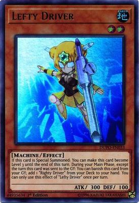 SJ Lefty Driver - DUPO-EN033 - Ultra Rare 1st Edition Duel Power 1st Edition Singles