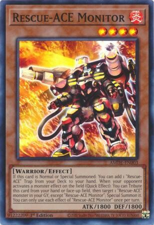 SJ Rescue-ACE Monitor - AMDE-EN003 - Super Rare 1st Edition Amazing Defenders 1st Edition Singles