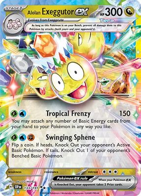 SJ Alolan Exeggutor ex - 133/191 - SV08: Surging Sparks (SSP) SV08: Surging Sparks