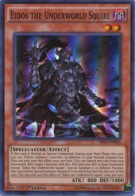 SJ Eidos the Underworld Squire - SR01-EN002 - Super Rare 1st Edition Structure Deck: Emperor of Darkness 1st Edition Singles