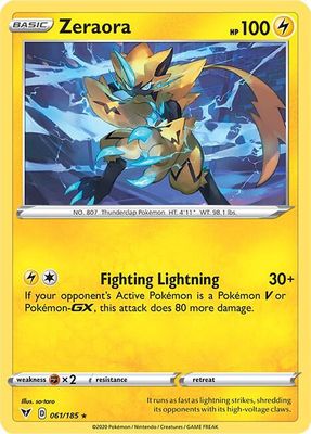 SJ Zeraora - SWSH04: Vivid Voltage (SWSH04) SWSH04: Vivid Voltage Holo Rare