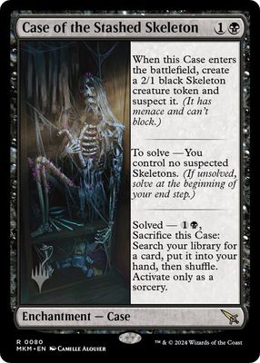 SJ Case of the Stashed Skeleton - Promo Pack: Murders at Karlov Manor (PPMKM) Promo Pack: Murders at Karlov Manor Foil *Espanol*