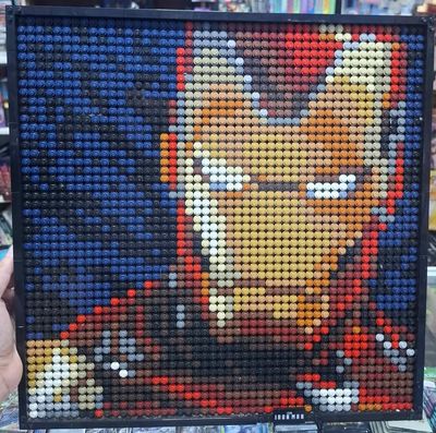 SJ3 Iron Man Lego Art Studio Marvel Armado Lego Set