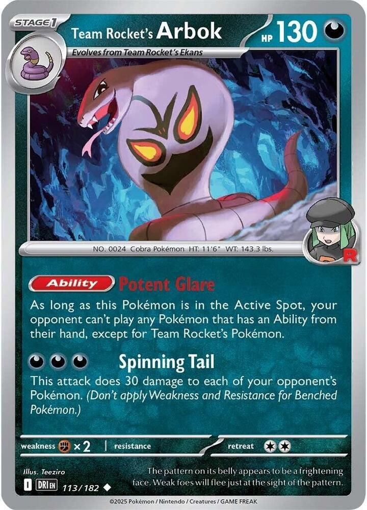 SJ Team Rocket's Arbok - SV10: Destined Rivals (DRI) SV10: Destined Rivals