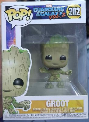 SJ2 Groot Figura Funko Pop 202 Marvel Guardianes de la Galaxia Figura *Caja Dañada*